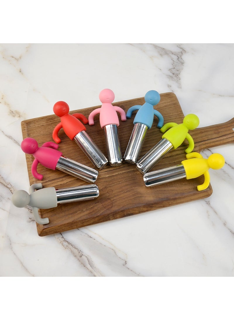 Creative Human-Shaped Tea Infuser Blue