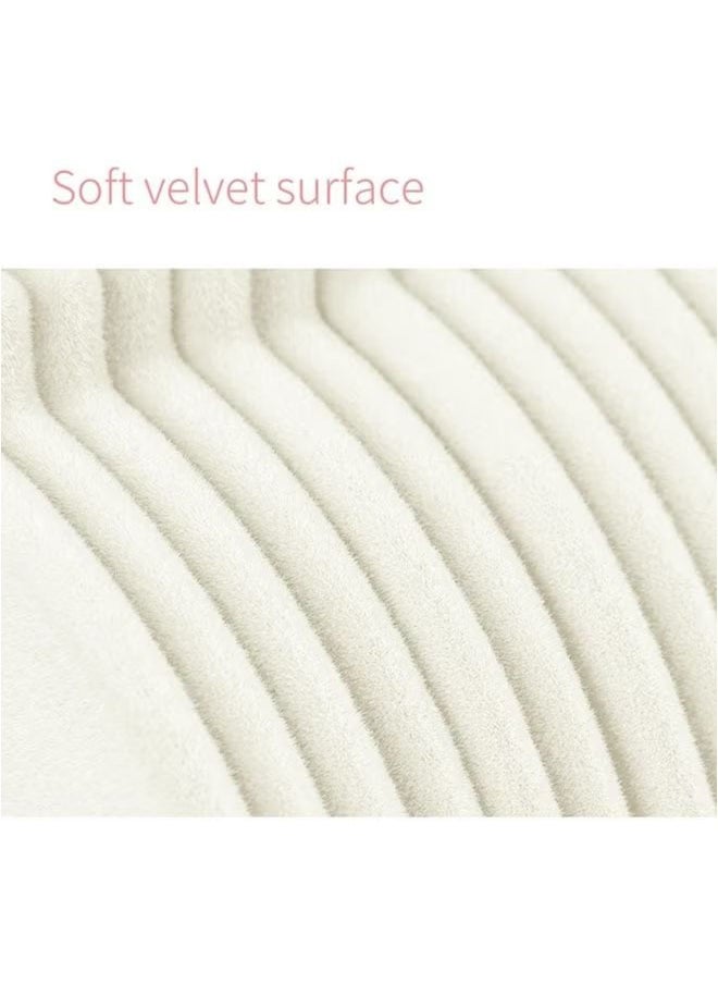 50 pieces velvet non-slip hanger set white