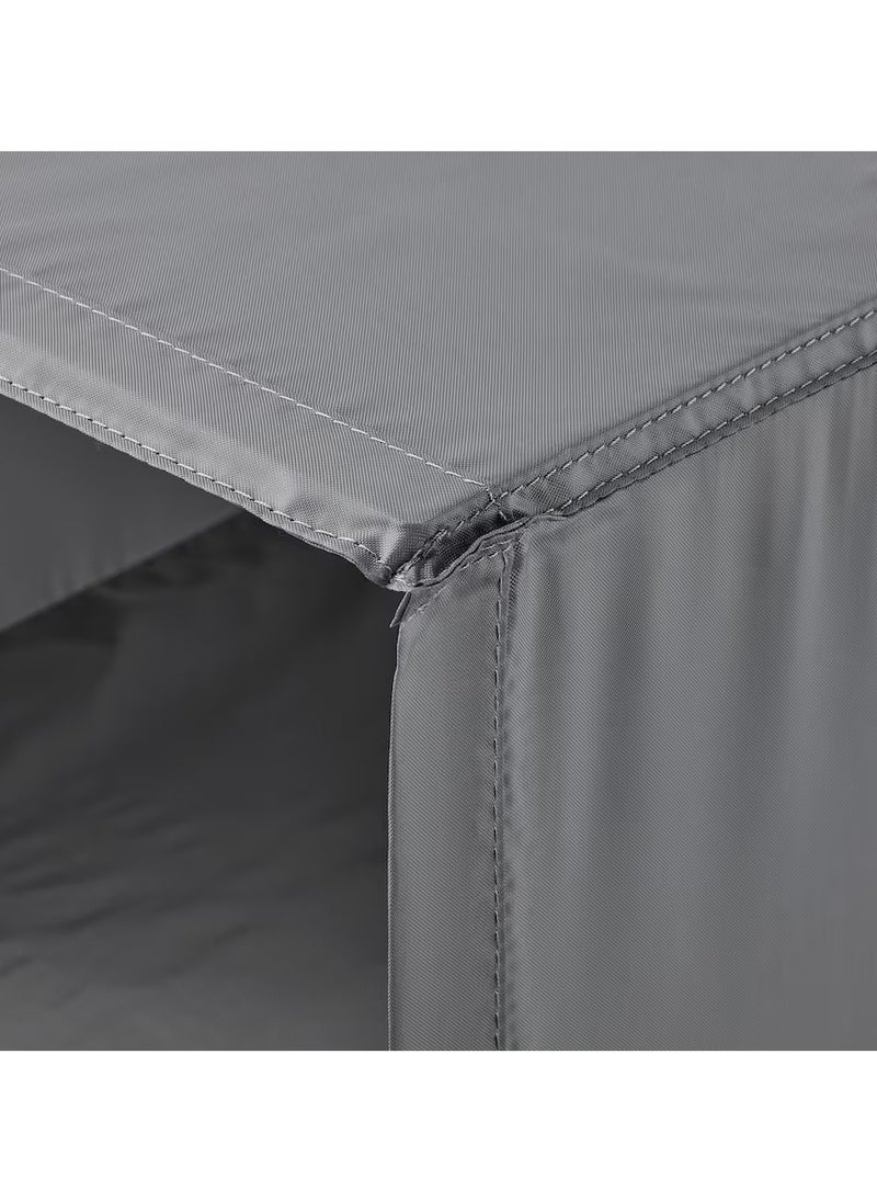 Storage with 6 Compartments Polyester Fabric & Polypropylene Plastic Dark Grey 35x45x125 cm
