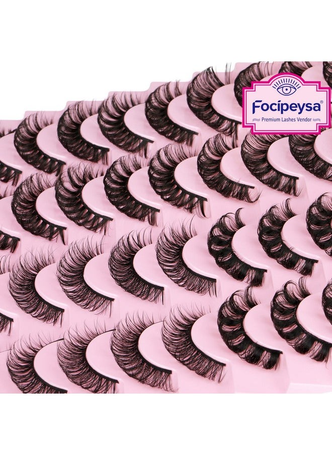 Lashes Fluffy D Curl False Eyelashes Wispy Russian Lashes Strip 4 Styles Mixed Eyelashes Look Like Extensions By Focipeysa