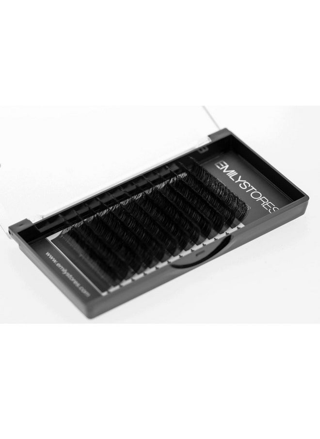 Eyelash Extensions 0.25Mm Thickness C Curl 13Mm Length For Lash Extensions Volume Individual Semi-Dull Black Eyelashes(0.25,C,13Mm)