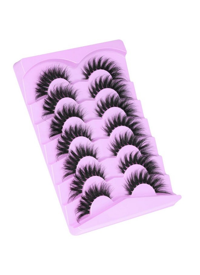 Ashe Clear Band Fox Eye Lashes Faux Mink Eyelashes Wispy False Eyelashes Cat Eye Lashes 3D Volume Strip Lashes Pack By Kiromiro