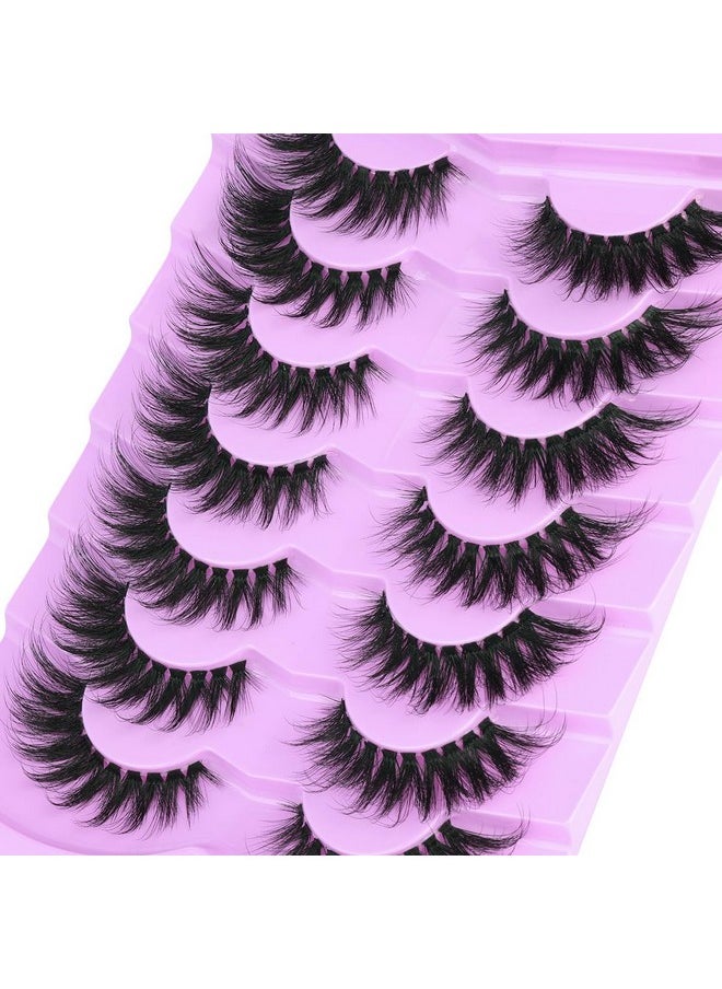 Ashe Clear Band Fox Eye Lashes Faux Mink Eyelashes Wispy False Eyelashes Cat Eye Lashes 3D Volume Strip Lashes Pack By Kiromiro