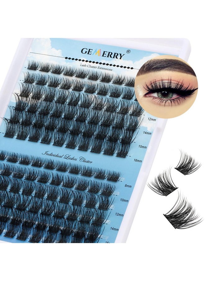 Lash Clusters 120 Cluster Lashes Individual Lashes Eyelash Clusters Lash Extension D Curl Lashes Mixed Tray 8-16Mm Cat Eye Diy Eyelash Extensions（C09-0.07D, Mix8-16）