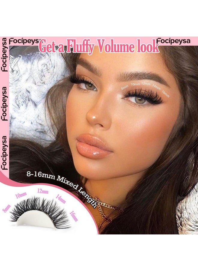 Sh Extension Mink Thick Cluster Eyelash Extensions 10-18Mm Lash Clusters Individual Lash Extensions Diy Clusters Lashes Extension At Home By Focipeysa (300Pcs-70P+80P+90P 10-18Mm)