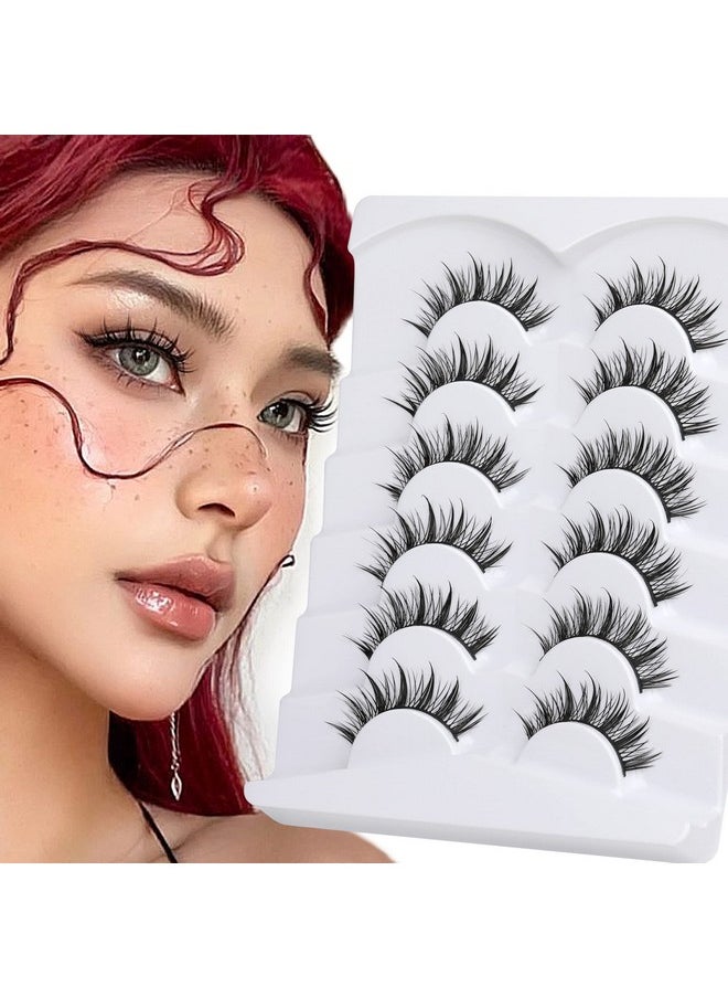 Lashes Manga Lashes Japanese Anime Cosplay Eyelashes Wispy Faux Mink Lashes 15Mm Natural Lashes Pack By Focipeysa