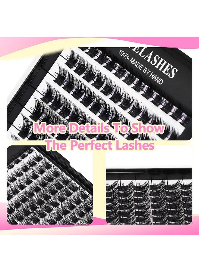 Mixed 8-12-14-16Mm/8-10-12-14Mm/10-12-14-16Mm/14-15-16Mm Wide Stem Individual False Eyelashes Soft Lightweight Volume Eyelashes Extensions Makeup Cluster Lashes (Mixed 14-15-16Mm)