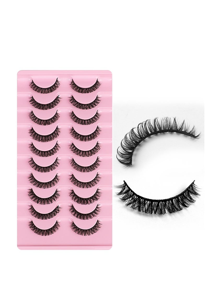 10-pairs High volume DD curvature nutrual false eyelashes for party and daily makeup DH06-01