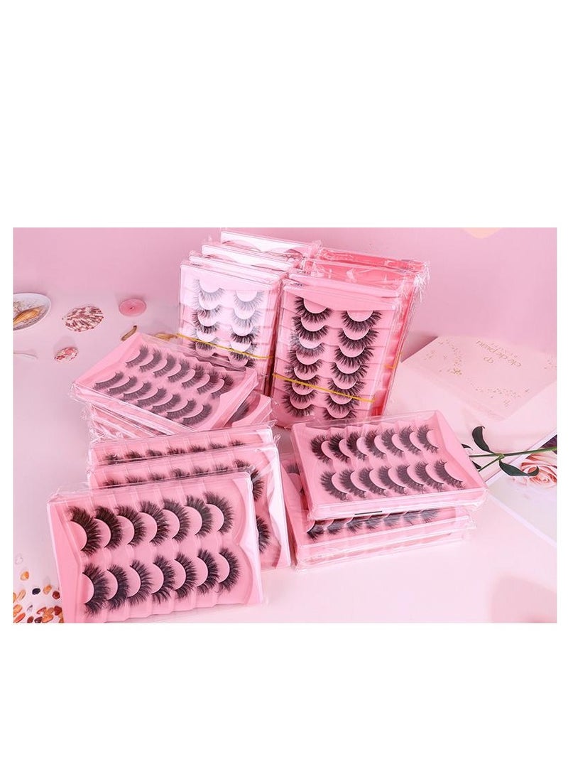 Half-eye Series 10-pairs nutrual false eyelashes for dating and daily makeup BY-02