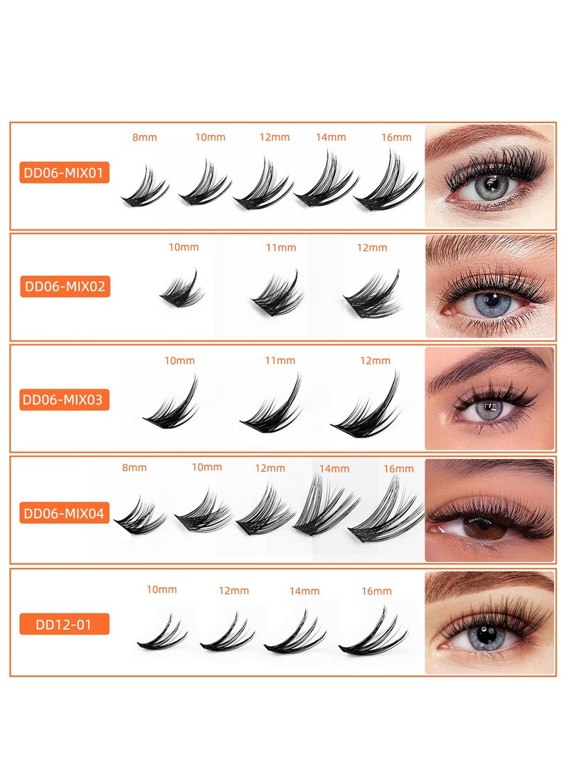 DIY Self Extension False Eyelash 40P Large Capacity 200 Single Cluster Extension Thick Segmented Eyelash