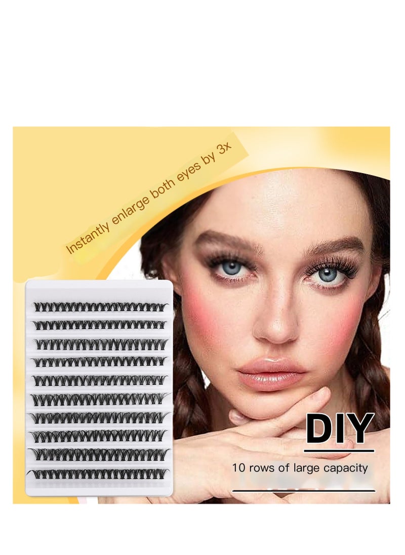 DIY Self Extension False Eyelash 40P Large Capacity 200 Single Cluster Extension Thick Segmented Eyelash