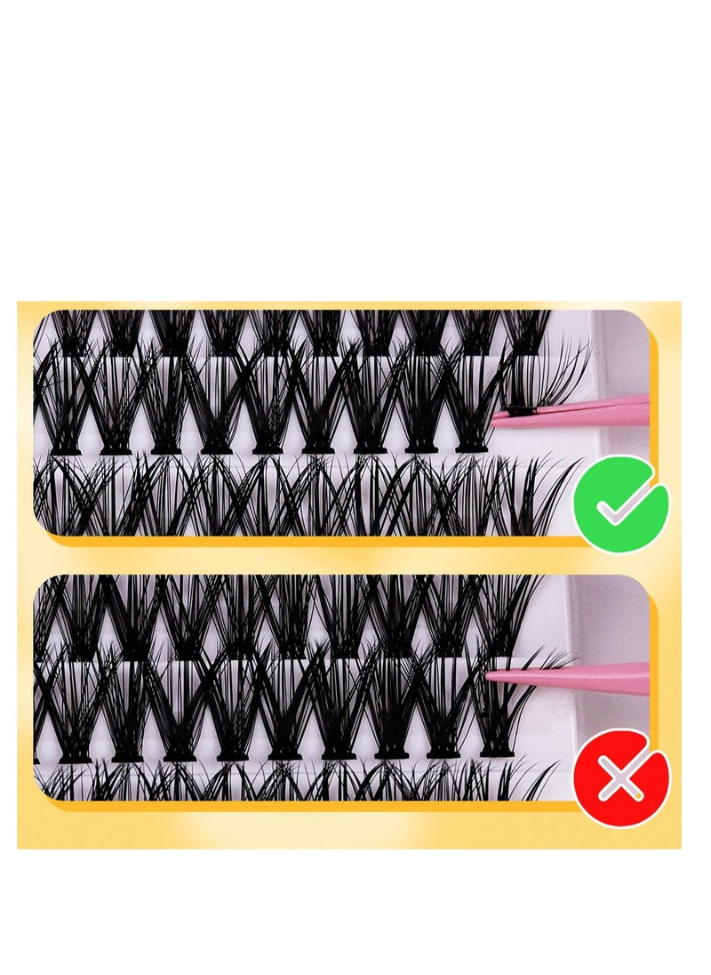 DIY Self Extension False Eyelash 40P Large Capacity 200 Single Cluster Extension Thick Segmented Eyelash