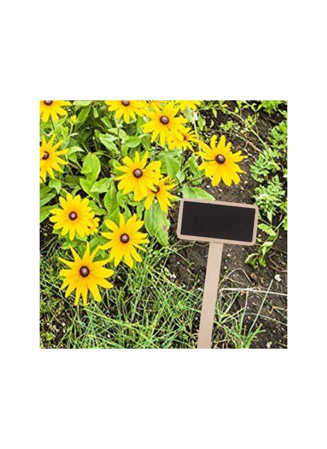 2pcs Wooden Chalkboard Garden Nursery Labels Curved Upturned Waterproof Plant T-Type Tags