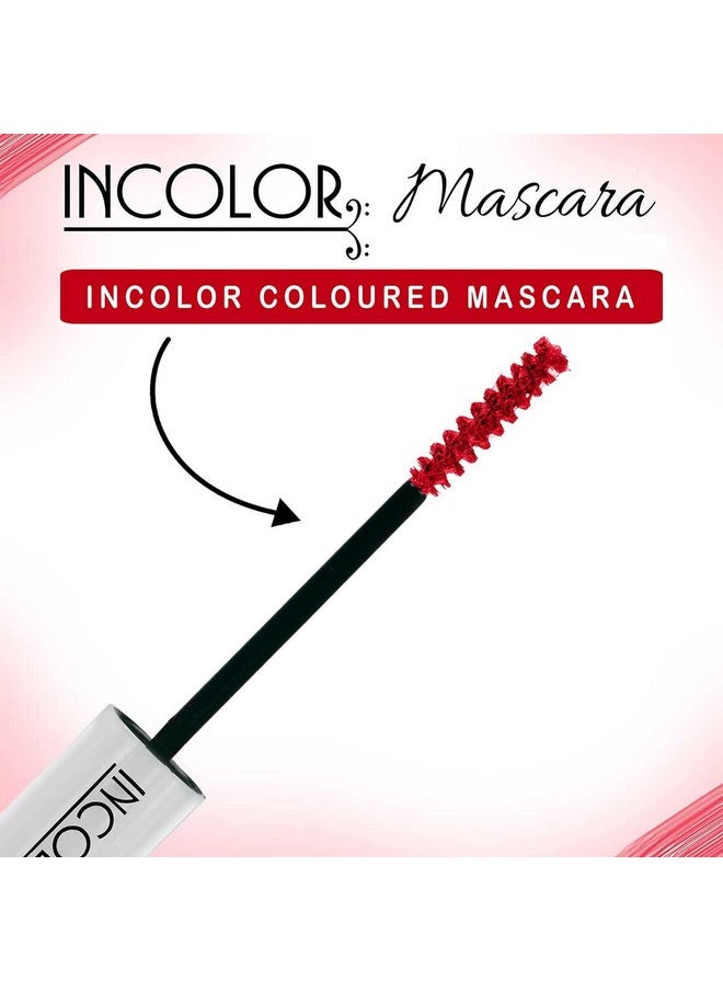 Light Weight Colorful Natural Mascara, Smudge Proof & Long Lasting Eye Makeup Tool For Personal & Professional, Mascara Waterproof Black Imperial Red, 6Ml