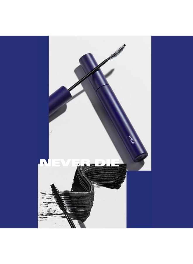 Bbia Never Die Mascara 2 Color - Power Volumizing & Lengthening, Curling, Fixing Lashes, Intense Length, Feathery Soft Full Lashes, No Smudging & Clumping, Waterproof, K-Beauty (02 Power Brown)