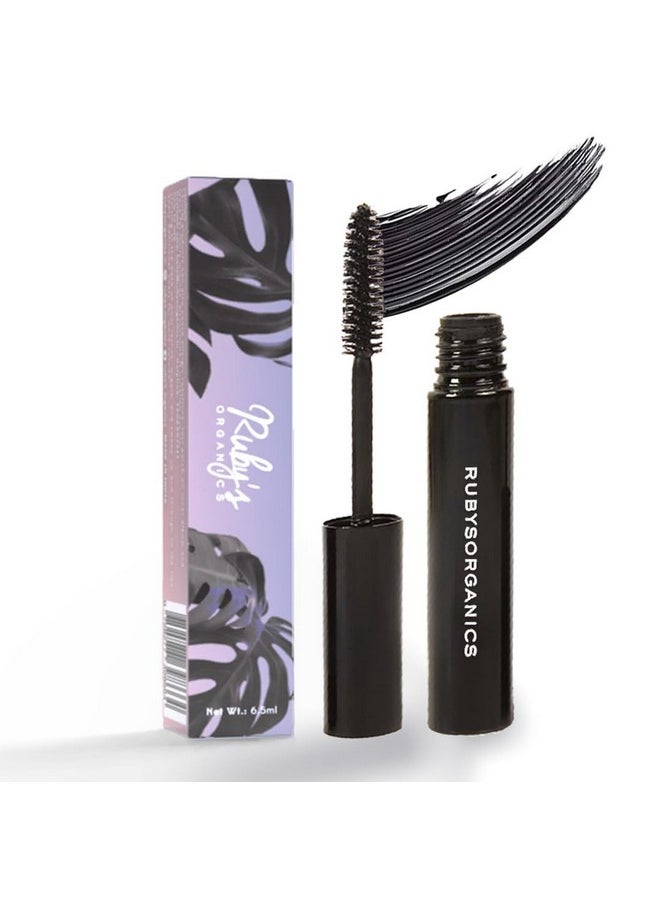 Mascara Black, Natural, Non-Toxic, Long-Lasting, Waterproof, Full-Lift, Eye Makeup, Safe And Non-Irritating Formula For Sensitive Eyes, Cruelty-Free, Paraben Free - Black, 6.5Ml