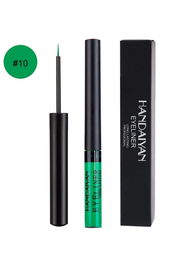 Liquid Eyeliner, Matte Colored Eyeliners, Green Eyeliner, White Black Red Brown Green Purple Waterproof High-Pigmented Colorful Eyeliners Eye Makeup,1Pc Green