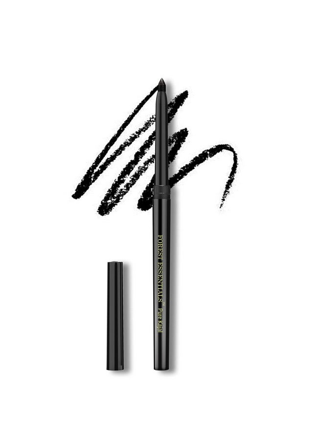 Gulaab Khaas Kajal | Charcoal Black | Twist-Up, Retractable Pencil | Natural Kajal With Intense Colour | Soothes, Brightens & Cools Eyes | Natural Makeup | 0.3 G