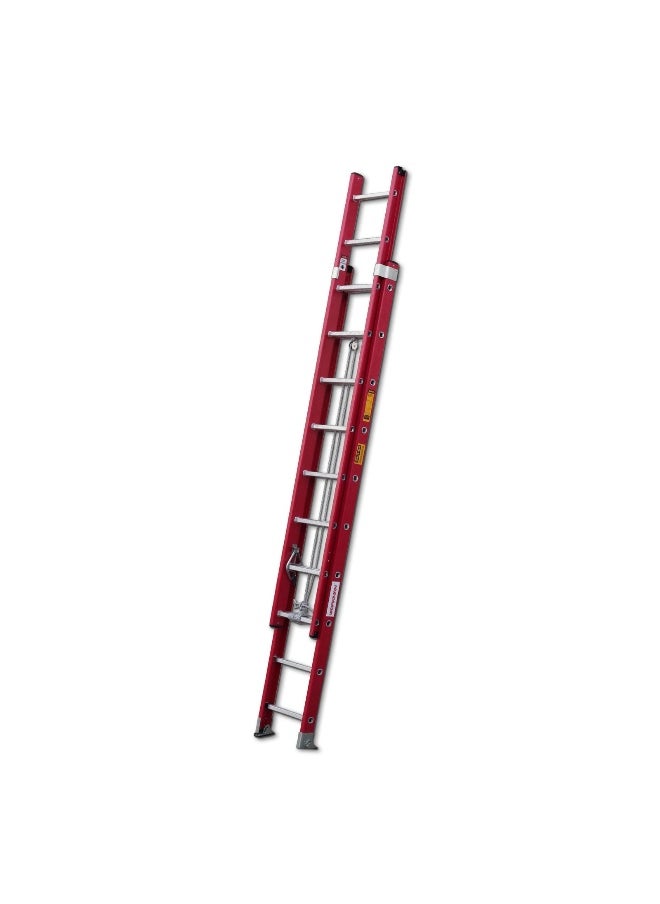 Fibre Extension Ladder - Lightweight, Telescoping Ladder for Home, Office & Outdoor Use | Folding Ladder with Anti-Slip Design | Heavy-Duty Multi-Use Ladder | 16X16 | 10 Meter