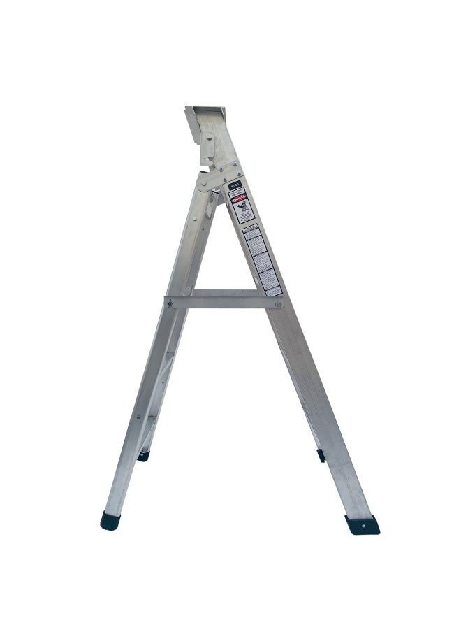 Dual Purpose Aluminum Ladder - Lightweight, Telescoping Ladder for Home, Office & Outdoor Use | 5 Steps Folding Ladder with Anti-Slip Design | Heavy-Duty Multi-Use Ladder | 1.5 Meters