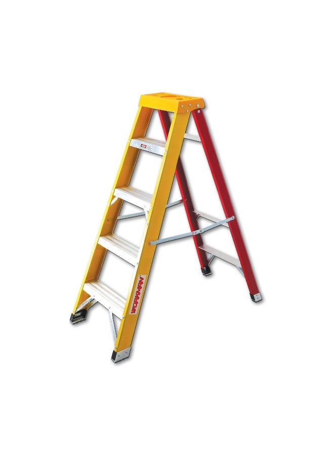 Fibre One Sided Ladder -Non-Conductive Safety Ladder for Electrical | Lightweight, Telescoping Ladder for Home, Office & Outdoor Use | Folding Ladder with Anti-Slip Design | Heavy-Duty Multi-Use Ladder | 9 Steps | 2.7 Meter