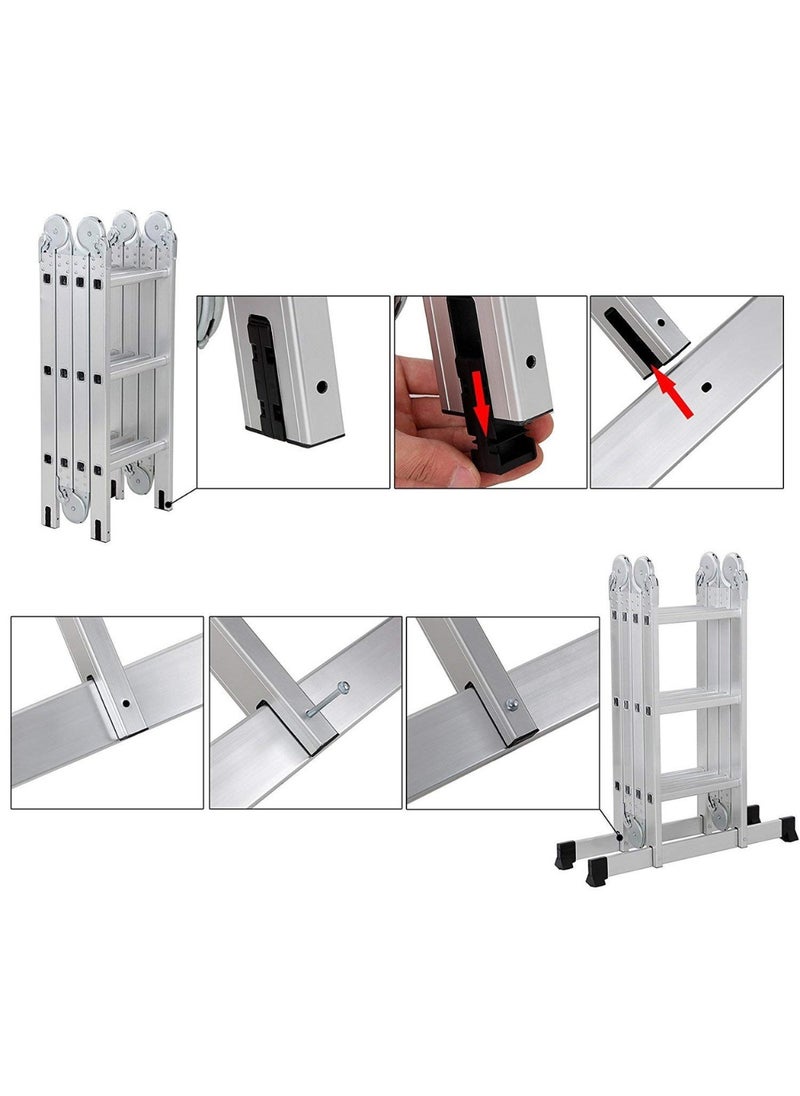 Aluminum Ladder Multi-Purpose 4x4 – Lightweight, Versatile, and Heavy-Duty for Home and Professional Use | 4.16 Meter