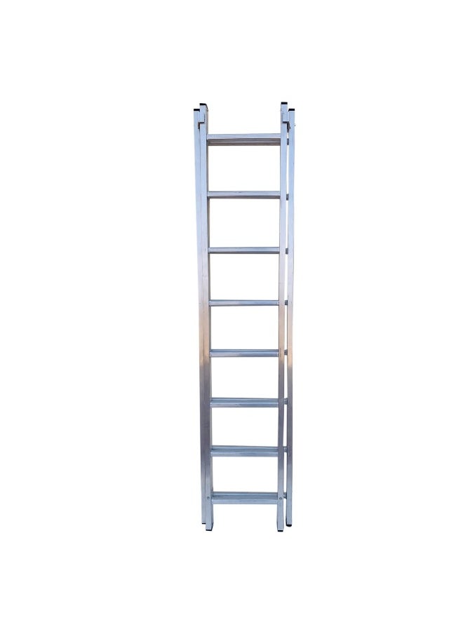 Italy Extension Aluminum Ladder - Lightweight Ladder for Home, Office & Outdoor Use | 8+8 Steps Folding Ladder with Anti-Slip Design | Heavy-Duty Multi-Use Ladder | 4.8 Meter