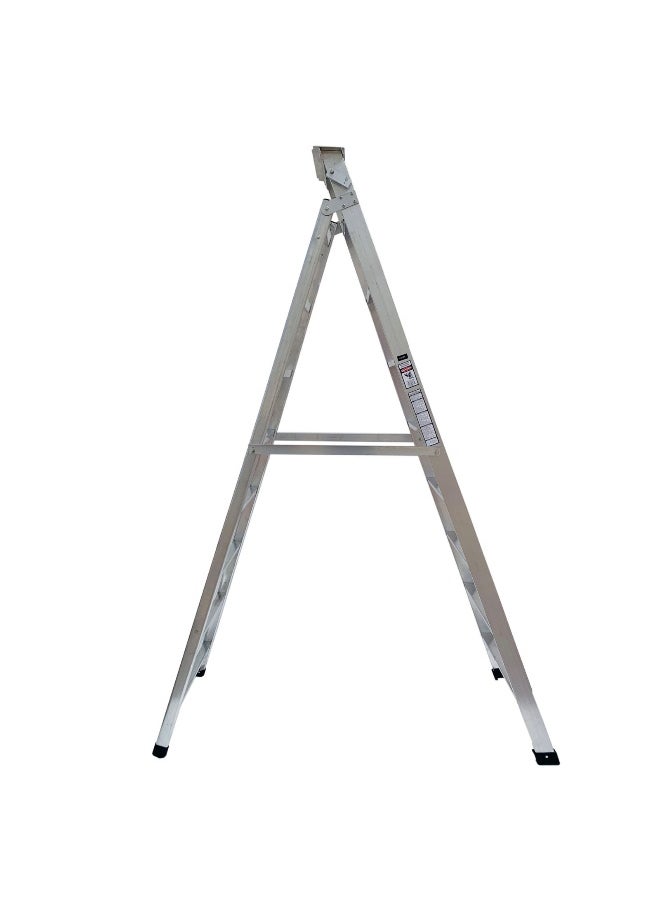 Dual Purpose Aluminum Ladder - Lightweight, Telescoping Ladder for Home, Office & Outdoor Use | 9 Steps Folding Ladder with Anti-Slip Design | Heavy-Duty Multi-Use Ladder | 2.7 Meters