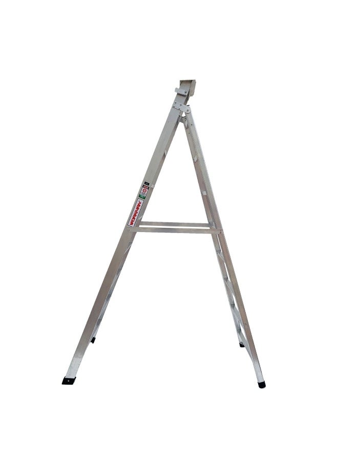 Dual Purpose Aluminum Ladder - Lightweight, Telescoping Ladder for Home, Office & Outdoor Use | 9 Steps Folding Ladder with Anti-Slip Design | Heavy-Duty Multi-Use Ladder | 2.7 Meters