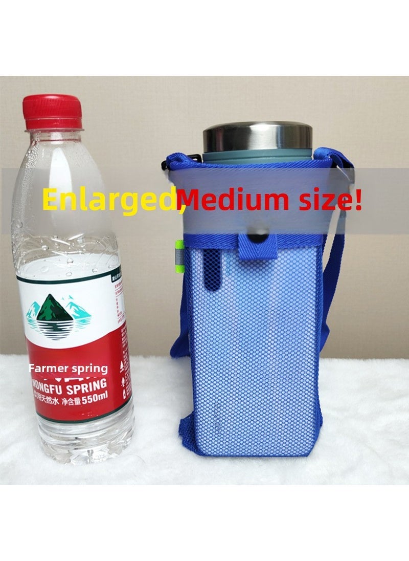 Insulated Cup Sleeve Mesh Pouch sapphire blue large