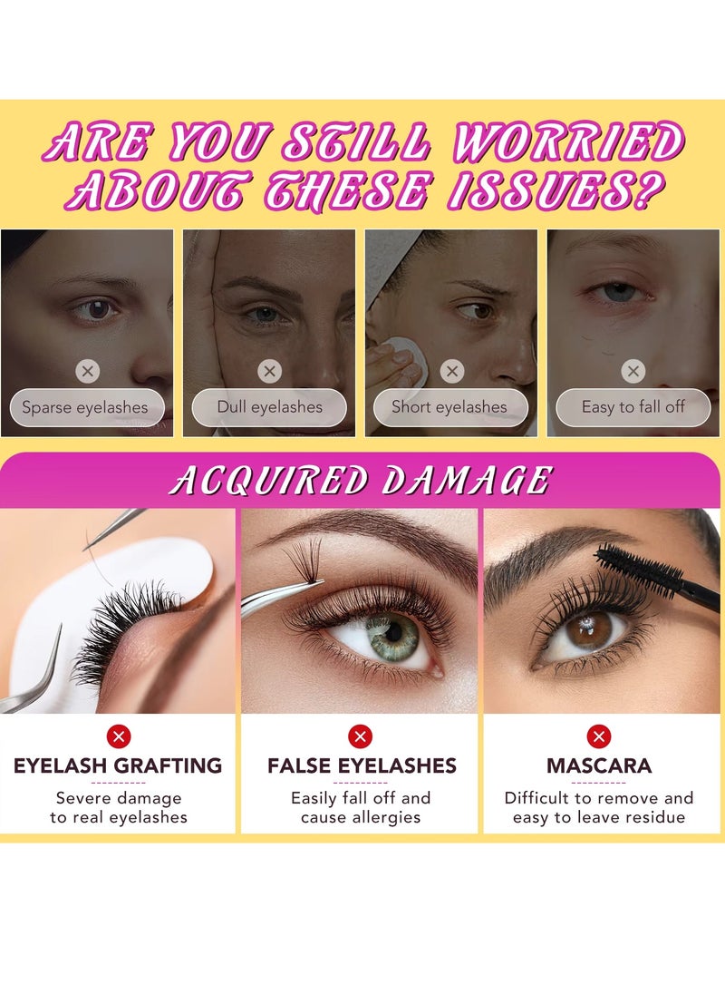 Eyelash Serum Rapid Eyelash Growth Serum Lash Serum for Eyelash Growth Lash Growth Serum for Stronger Healthier Fuller Longer Lashes and Brows Lash and Brow Growth Serum 5ml