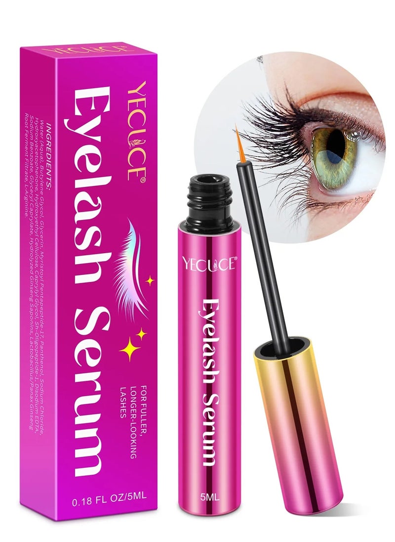 Eyelash Serum Rapid Eyelash Growth Serum Lash Serum for Eyelash Growth Lash Growth Serum for Stronger Healthier Fuller Longer Lashes and Brows Lash and Brow Growth Serum 5ml