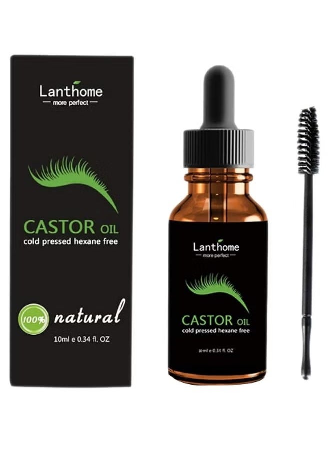 Castor Oil Eyelash Growth Serum With Applicator Brush 10ml