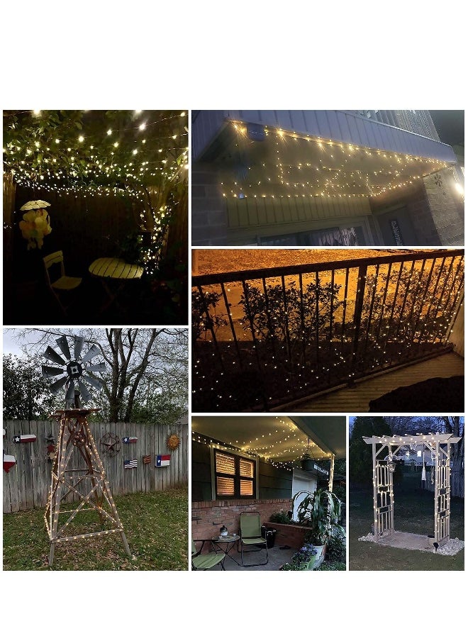 Outdoor Solar String Lights 106.6 FT 300 LED Solar Powered  Decorative Fairy Lights with 8 Modes Waterproof Light Warm White