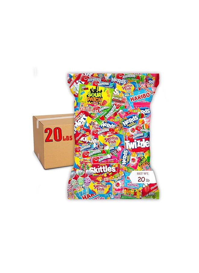 Ultimate Candy Variety Mix 20lb - Candy Bulk - Bulk Candy Variety Pack - Candy Bulk Individually Wrapped Candy -Bubble Gum, Laffy Taffy, Tootsie Rolls, Smarties, Dum Dum Lollipops and More!