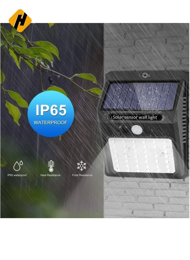 Solar Lights Outdoor [6 Pack/3 Working Mode],  Security Motion Sensor Wireless IP 65 Waterproof for Garden Fence Patio Garage (42 LED)