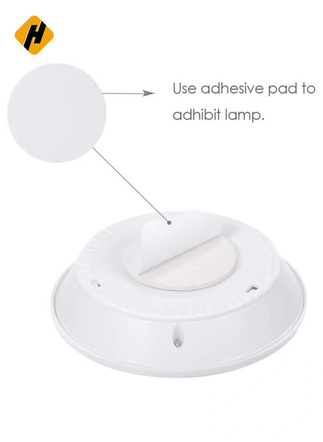 1W COB LED Puck Light 6 Pack with Remote Controller Brightness Adjustable Wireless Dimmable Touch Sensor Control Night Lamp Under Cabinet Lighting Battery Powered Operated for Cabinet Wall