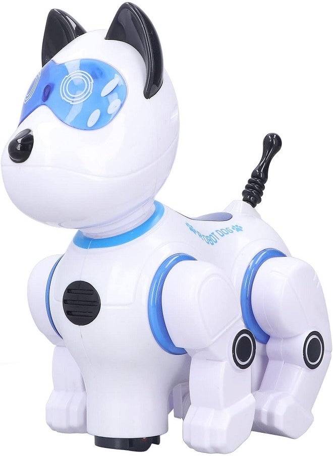 FEIP Intelligent Robot Dog Toy, Strong Structure Interactive Educational Toy Cool Light Music Remote Control Robot Dog Toy Endless Fun for Home Play