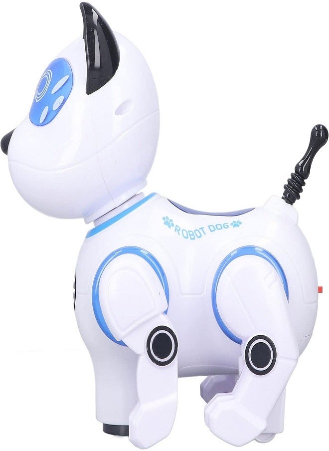 FEIP Intelligent Robot Dog Toy, Strong Structure Interactive Educational Toy Cool Light Music Remote Control Robot Dog Toy Endless Fun for Home Play