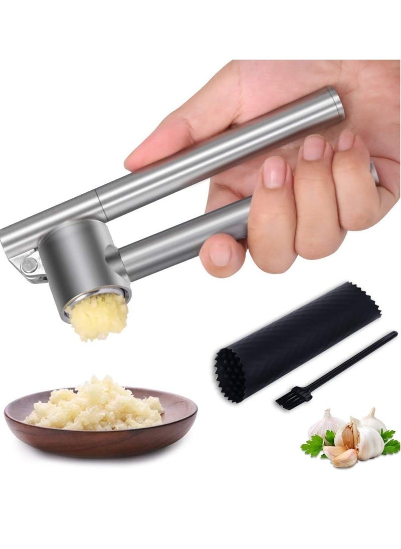 304 Stainless Steel Garlic Crusher Detachable Heavy Duty Rust Proof Garlic Mincer