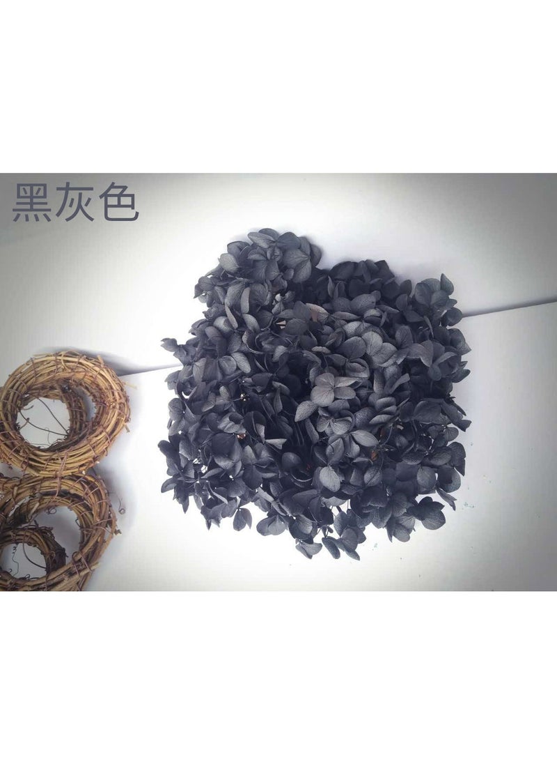 Flower DIY gift box with hand gift flower material color leaflet 100g bulk Anna hydrangea everlasting flower spot wholesale Black Gray (100g pack)