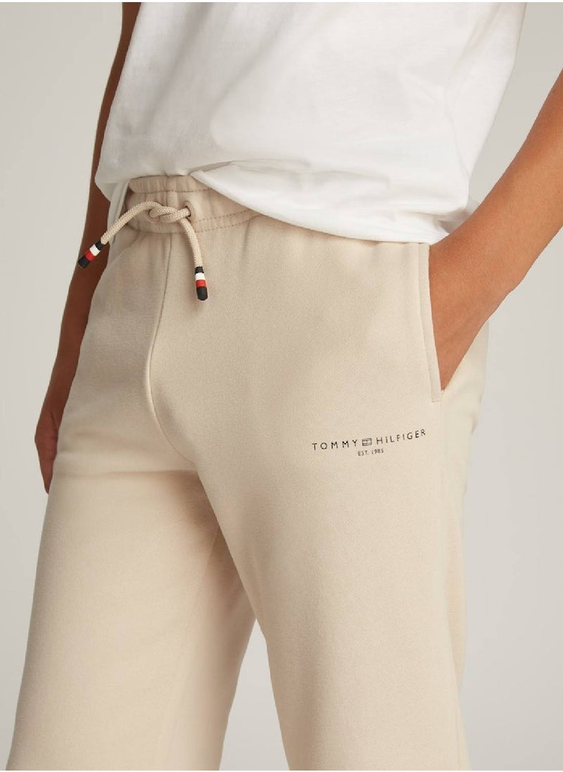 Kids' Logo Sweatpants - Cotton, Beige