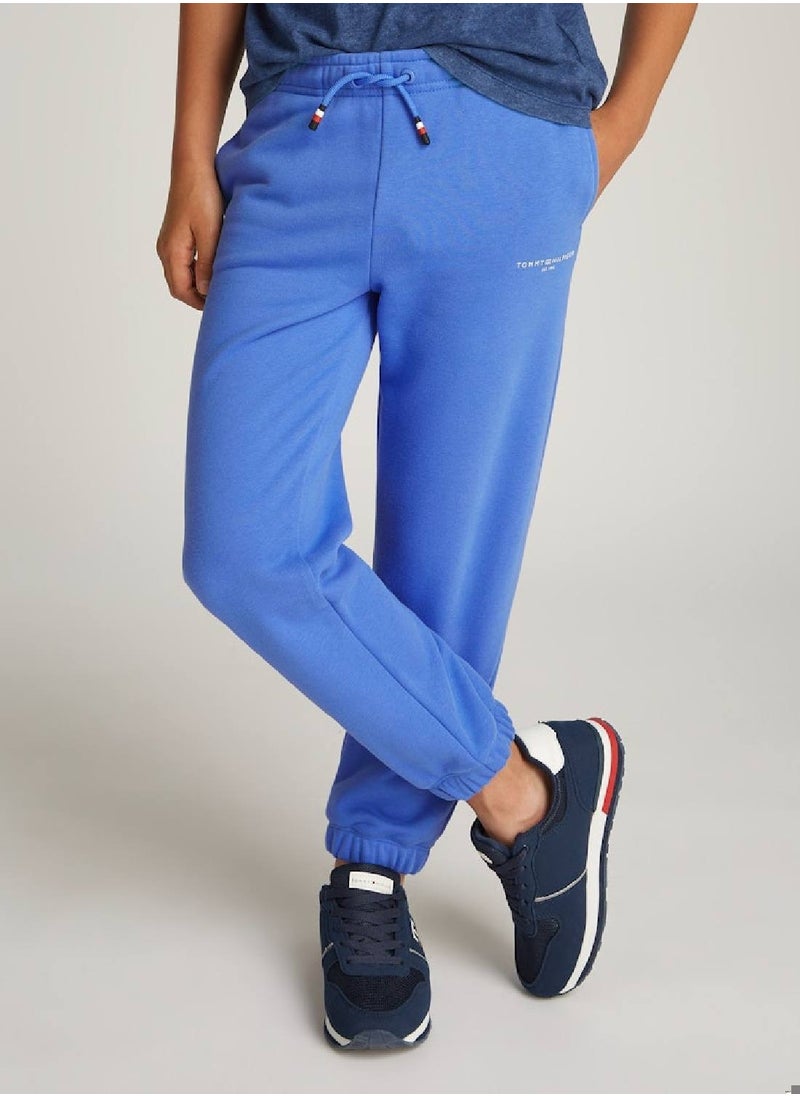 Kids' Logo Sweatpants - Cotton, Blue