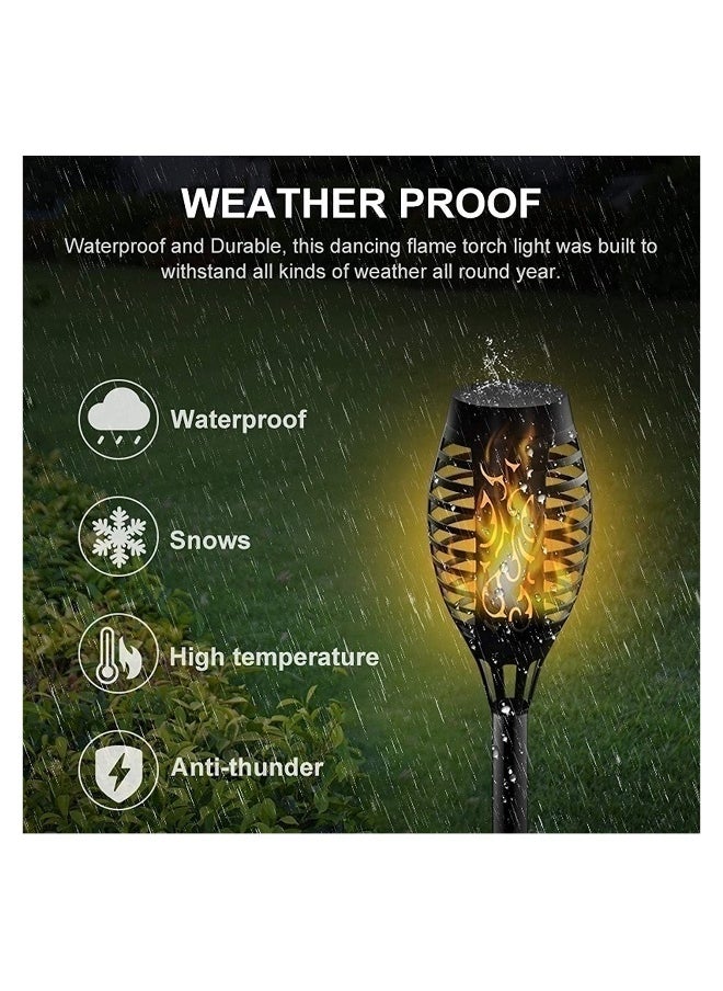 LED Waterproof Solar Light Flickering Flame Solar Torch Light Garden Lamp Outdoor Landscape Decoration Garden Lawn Light 4 Pack