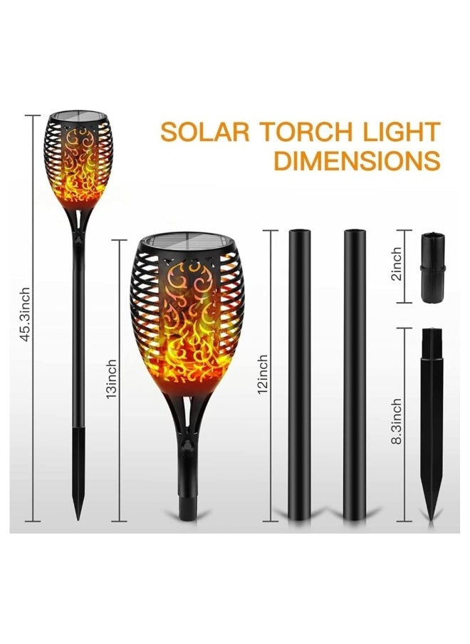 LED Waterproof Solar Light Flickering Flame Solar Torch Light Garden Lamp Outdoor Landscape Decoration Garden Lawn Light 4 Pack