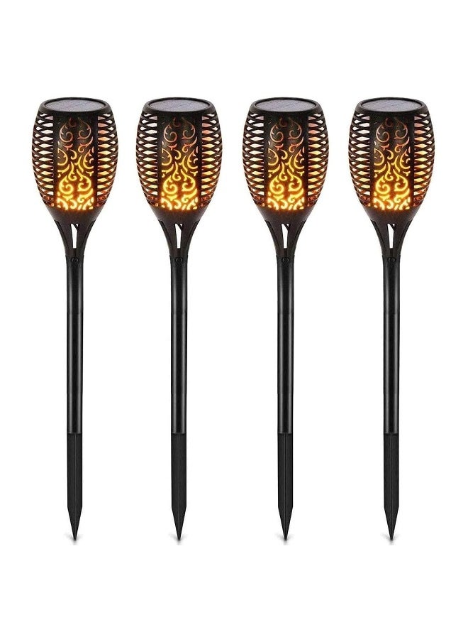 LED Waterproof Solar Light Flickering Flame Solar Torch Light Garden Lamp Outdoor Landscape Decoration Garden Lawn Light 4 Pack