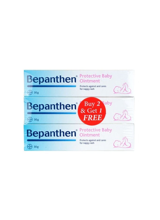 BEPANTHEN PROTECTIVE BABY OINTMENT 30G 2+1 FREE