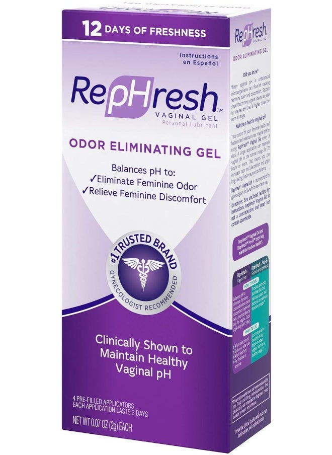 RepHresh Odor Eliminating Vaginal Gel, 4ct (0.07oz)