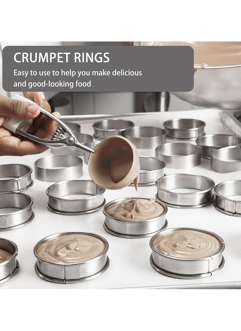 12 PCS Stainless Steel Round English Muffin Rings, 3.15 Inch Muffin  Tart Rings, for Kitchen Cooking Baking