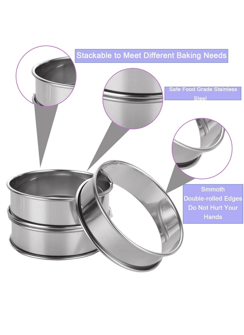 12 PCS Stainless Steel Round English Muffin Rings, 3.15 Inch Muffin  Tart Rings, for Kitchen Cooking Baking